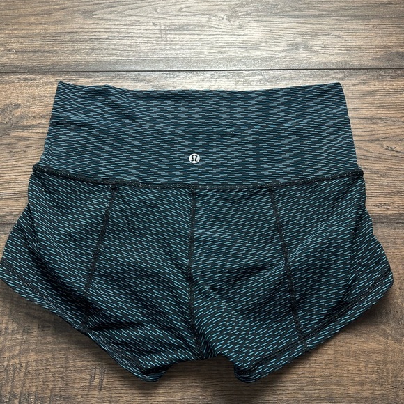 lululemon athletica Teal and Black Athletic Shorts - Picture 2 of 5